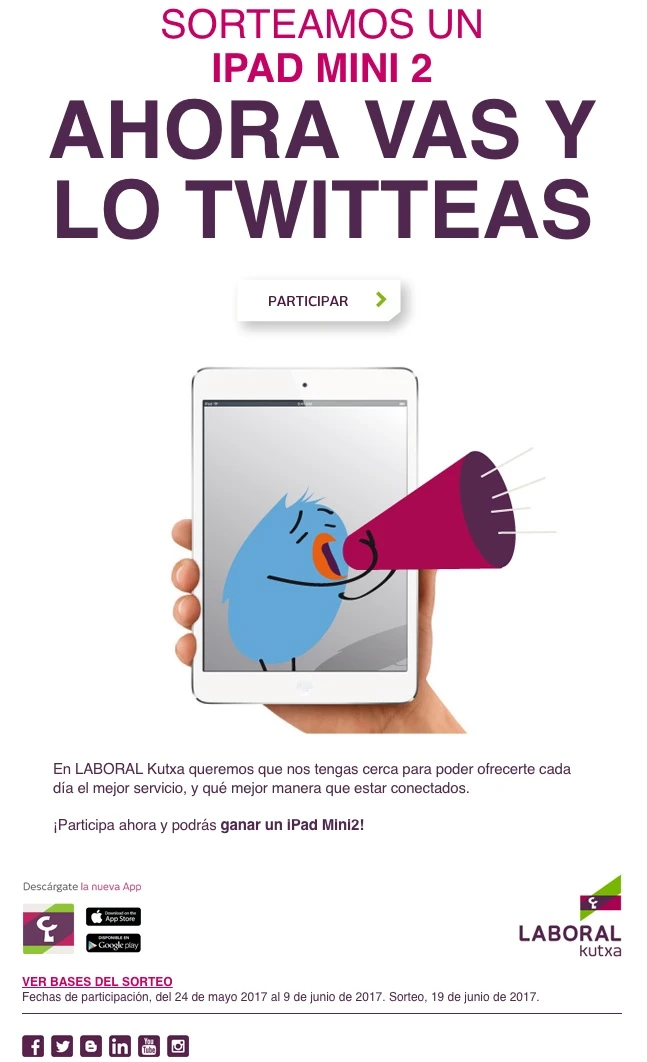newsletters para incrementar las conversiones: Laboral Kutxa